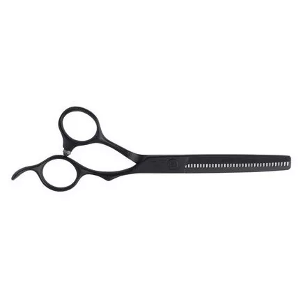 Olivia Garden Silkcut Pro Black Matt, degażówki fryzjerskie dla leworęcznych 6,35"