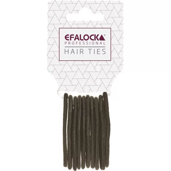 Efalock, gumki do włosów standard, brązowe 10szt., ref. 14102397