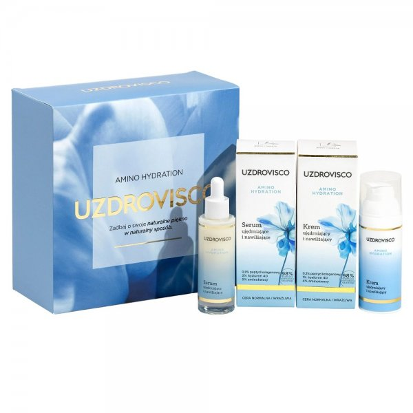 Uzdrovisco Amino Hydration zestaw krem ujędrniający 50ml + serum ujędrniające 30ml