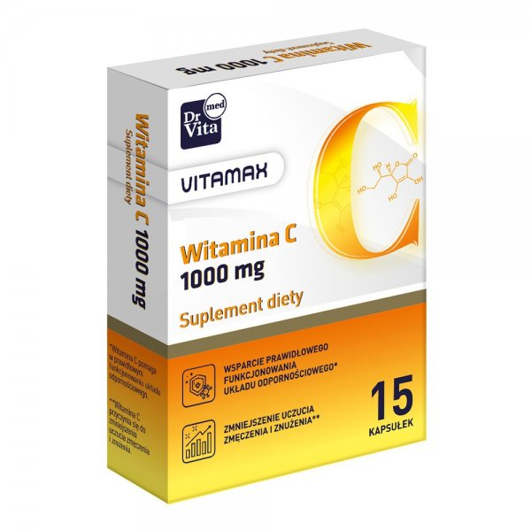 Dr Vita Witamina C 1000mg suplement diety 15 kapsułek