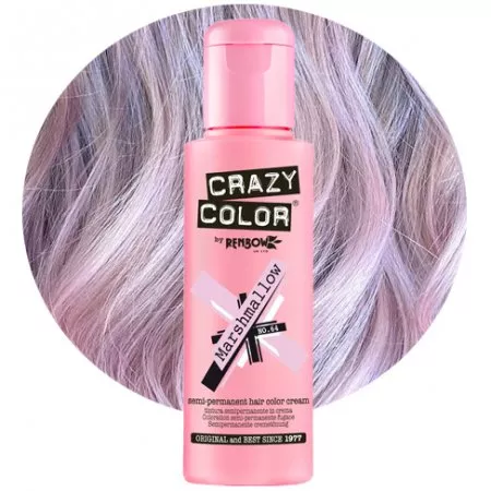 Crazy Color, toner odżywczy do włosów, Marshmallow - jasno różowy, nr 64, 100ml