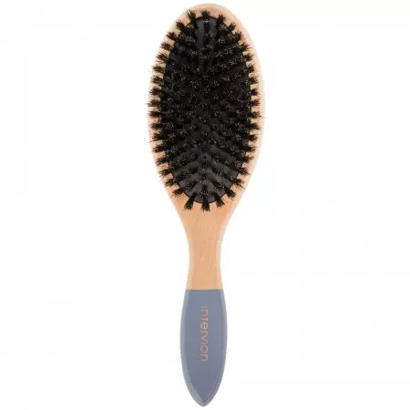 Inter Vion Wooden Line drewniana szczotka z naturalnym włosiem Szara