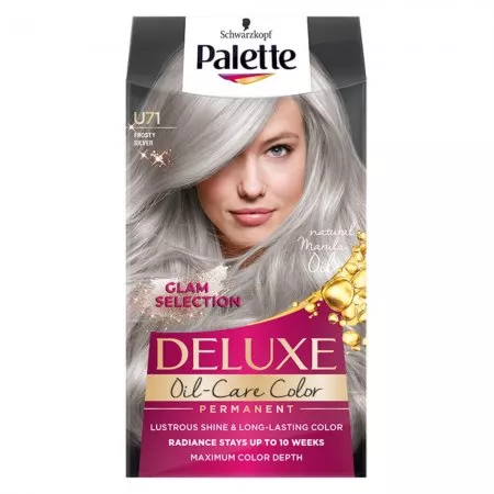 Schwarzkopf Palette Deluxe Oil-Care Color farba do włosów trwale koloryzująca z mikroolejkami U71 Mroźne Srebro