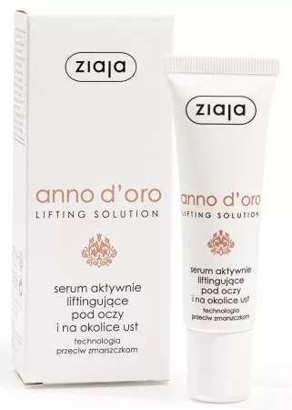 Ziaja Anno d'oro, serum aktywnie liftingujące pod oczy i okolice ust, 30ml
