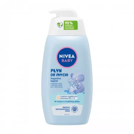 Nivea Baby płyn do mycia dla dzieci, łagodna kąpiel 450ml