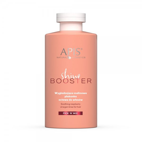 Apis Pick'N'Mix, wygładzająca malinowa płukanka octowa do włosów, 300ml