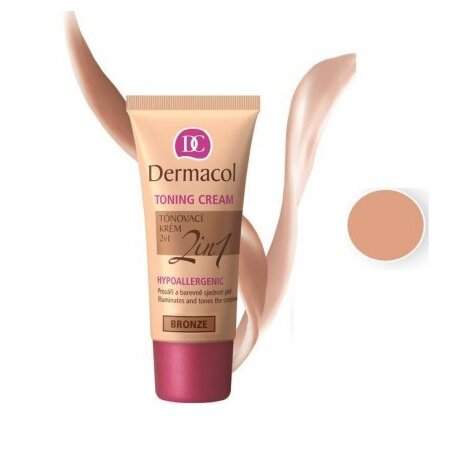 Dermacol Toning Cream 2in1 Hypoallergenic krem nawilżający i podkład do twarzy Bronze 30ml