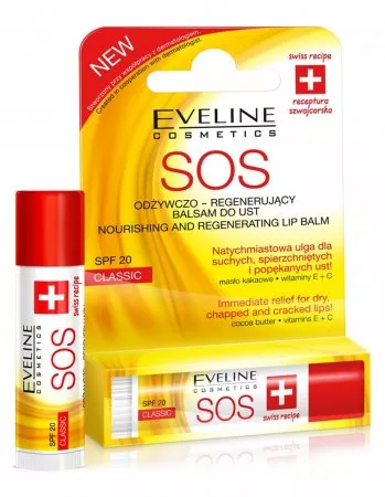 Eveline S.O.S., odżywczo-regenerujący balsam do ust