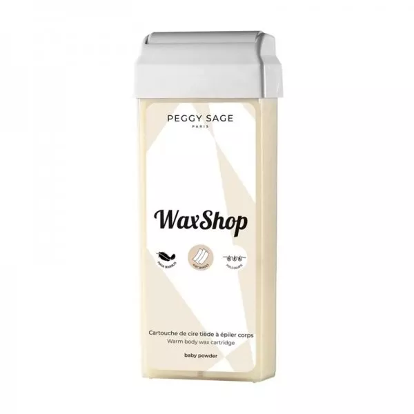 Peggy Sage Waxshop, wkład z ciepłym woskiem do depilacji do ciała - baby powder, ref.601044