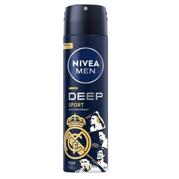 Nivea Men Deep Sport MaxxTech antyperspirant w sprayu z czarnym węglem 150ml