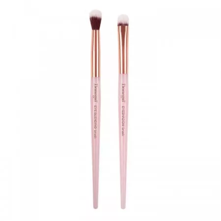Donegal Mineral Pink pędzel do aplikacji i blendowania cieni 2szt