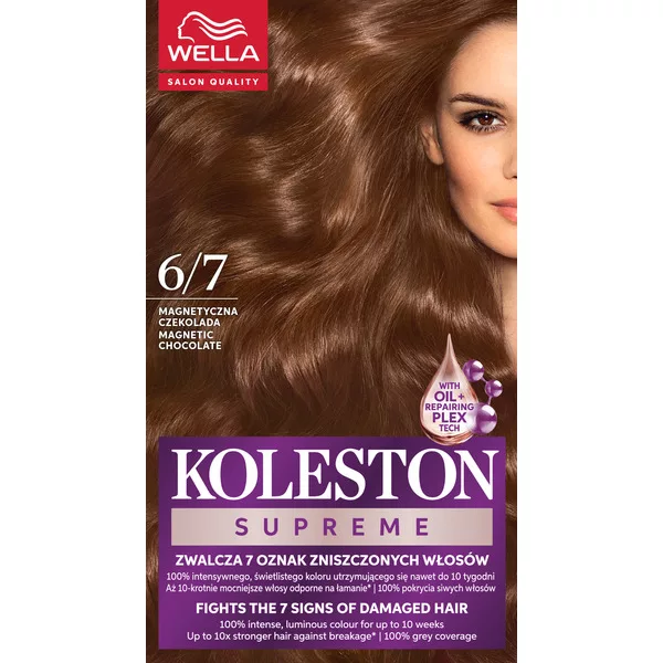 Wella Koleston Supreme, farba do włosów, Magnetyczna Czekolada, 6/7, 100ml