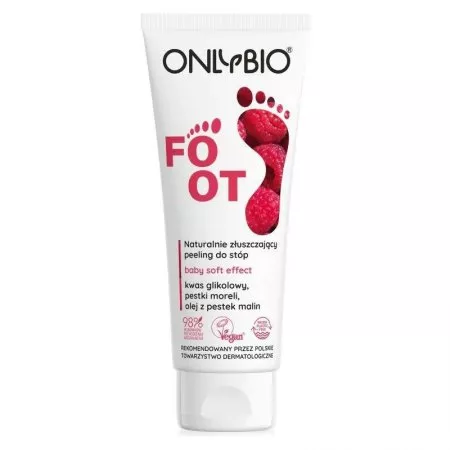 OnlyBio Foot, naturalnie złuszczający peeling do stóp, 75ml