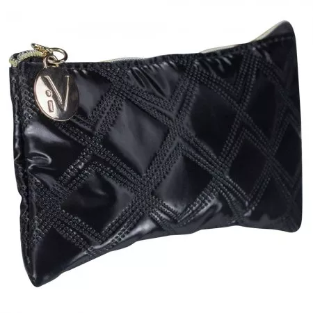 Inter Vion Gold& Black kosmetyczka pikowana mała czarna