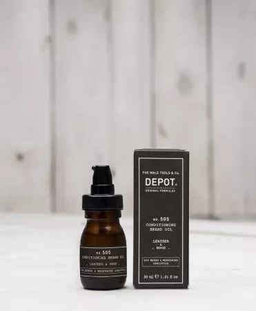 Depot No. 505, olejek odżywczy do brody, skóra i drewno, 30ml