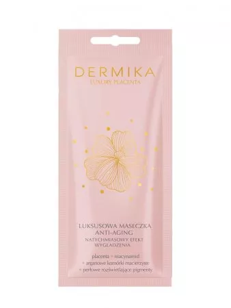 Dermika Luxury Placenta Luksusowa Maseczka Anti-Aging Natychmiasowy Efekt Wygłądzenia, 10ml