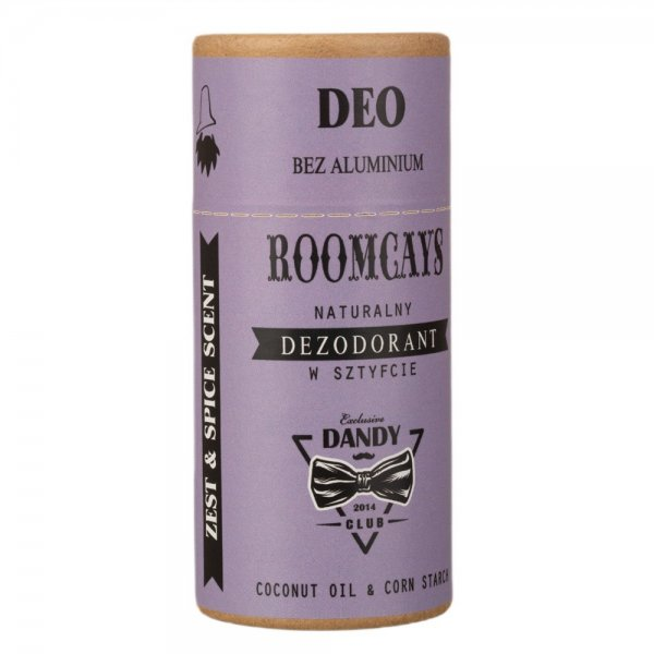 Roomcays, naturalny dezodorant w sztyfcie bez aluminium Zest & Spice 65g (M)