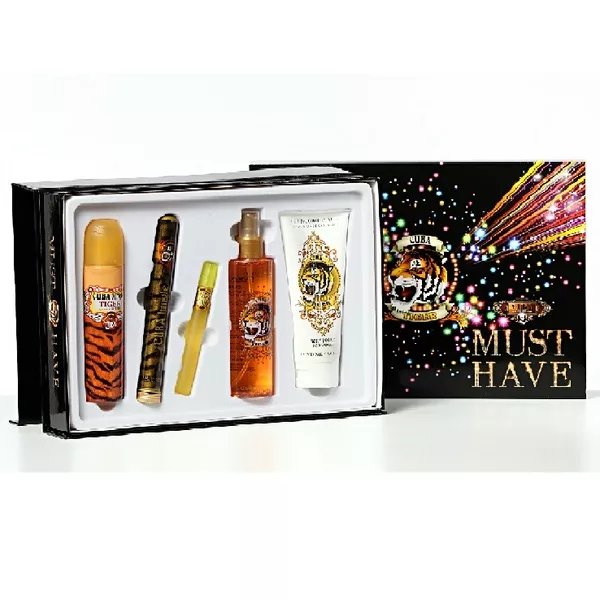 Cuba Original Cuba Tiger Must Have zestaw woda perfumowana spray 100ml + woda perfumowana spray 35ml + miniatura wody perfumowanej spray 15ml + mgiełka spray 200ml + balsam do ciała 200ml (W)