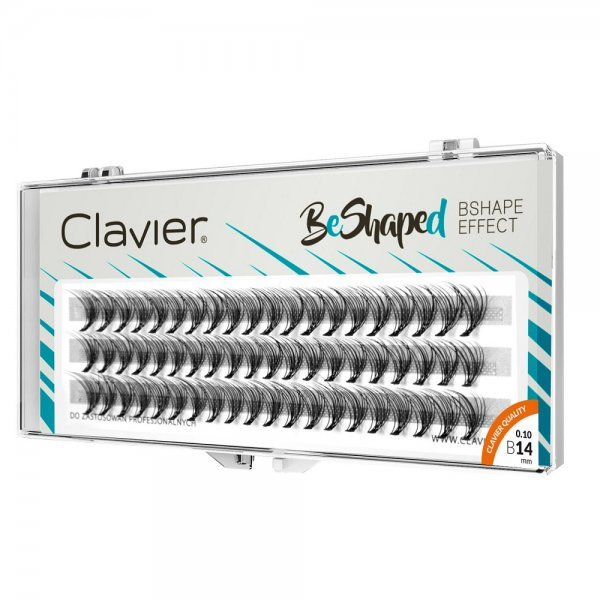 Clavier BeShaped jedwabne kępki rzęs skręt B 10D 14mm