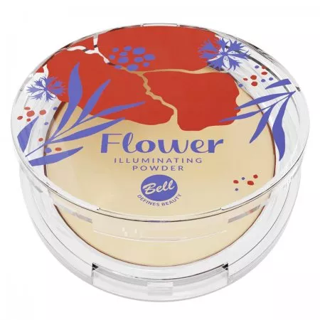 Bell Puder Prasowany Blossom Meadow Flower Illuminating Powder 001 Camelia Blossom, 10,5g