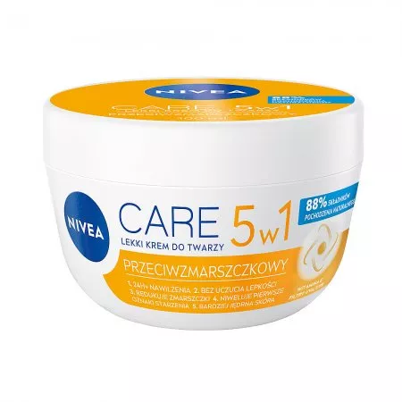 Nivea Care 5w1 przeciwzmarszczkowy lekki krem do twarzy 100ml