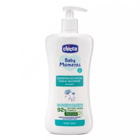 Chicco Baby Moments szampon do mycia ciała i włosów dla dzieci od 0m+ 500ml
