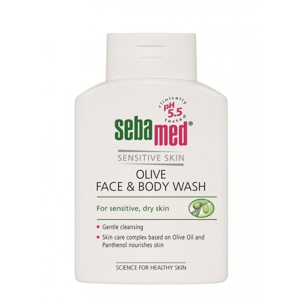 Sebamed Sensitive Skin Olive Face & Body Wash oliwkowa emulsja do mycia twarzy i ciała 200ml