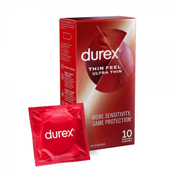 Durex Feel Thin Ultra super cienkie prezerwatywy lateksowe 10szt