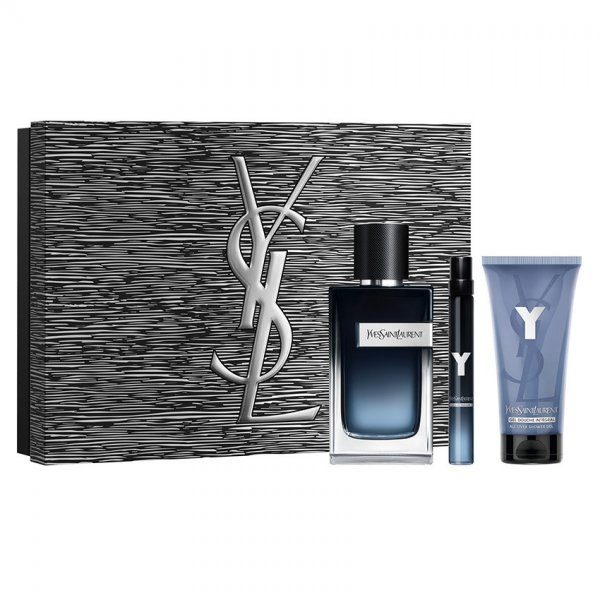 Yves Saint Laurent Y Pour Homme zestaw woda perfumowana spray 60ml + żel pod prysznic 50ml + miniatura wody perfumowanej spray 10ml (M)