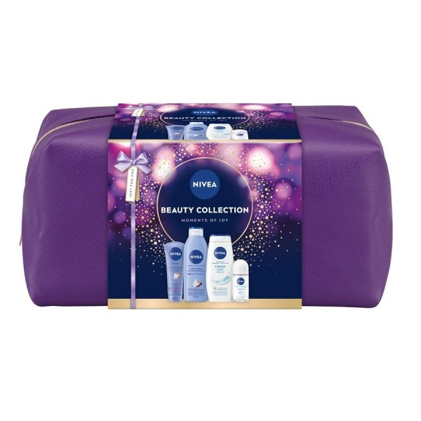 Nivea Beauty Collection zestaw żel pod prysznic 250ml + wygładzające mleczko do ciała 250ml + wygładzający krem do rąk 100ml + antyperspirant roll-on 50ml (W)