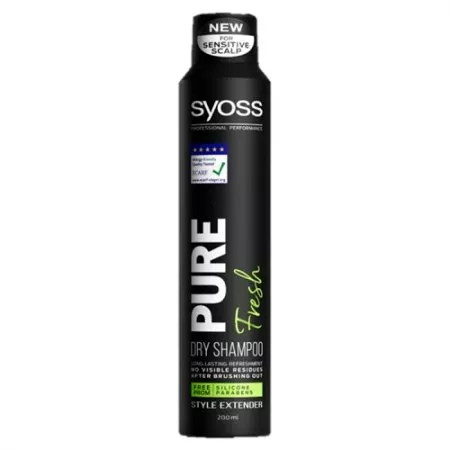 Syoss, Pure Fresh Dry Shampoo suchy szampon do włosów odświeżający 200ml