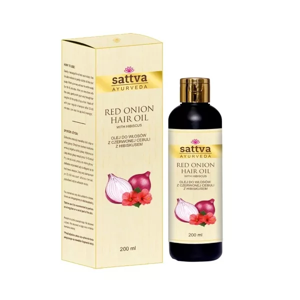 Sattva Hair Oil olej do włosów z czerwonej cebuli Red Onion 200ml - data ważności (5.2026)