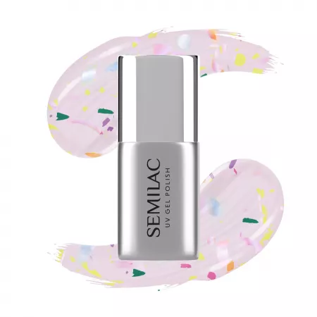 Semilac T27 No Wipe Matte Violet Galaxy, top do lakierów hybrydowych, 7ml