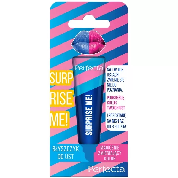 Perfecta Surprise Me! błyszczyk do ust magicznie zmieniający kolor Blue 10g