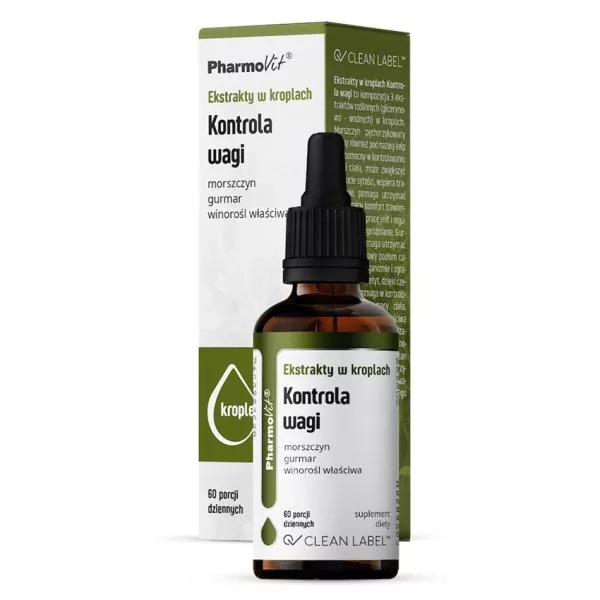 Pharmovit Ekstrakty w kroplach Kontrola wagi suplement diety w kroplach 30ml