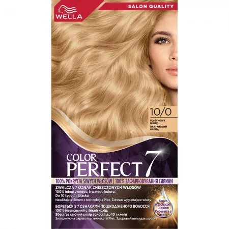 Wella Color Perfect 7, farba do włosów, 10/0 platynowy blond, 50ml