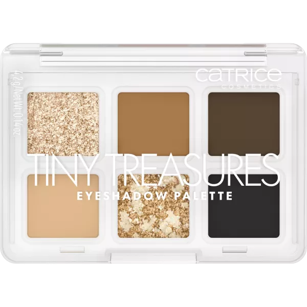Catrice Tiny Treasures Eyeshadow Palette, mini paleta cieni do powiek, 010 Everyday Essentials, 4.2g