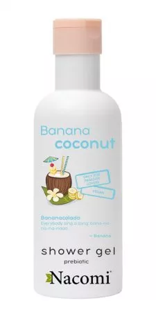 Nacomi, żel pod prysznic, banan i kokos, 300ml
