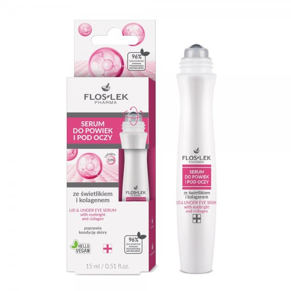 Floslek Serum do powiek i pod oczy ze świetlikiem i kolagenem 15ml