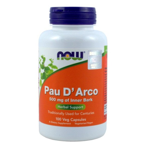 Now Foods Pau D'Arco 500mg suplement diety 100 kapsułek