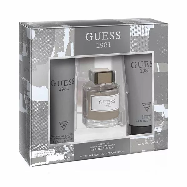 Guess Guess 1981 for Men zestaw woda toaletowa spray 100ml + żel pod prysznic 200ml + dezodorant spray 226ml (M)