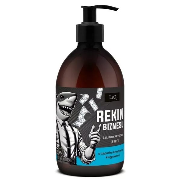 LaQ Rekin biznesu, żel pod prysznic 8w1 czarny mat, 500ml