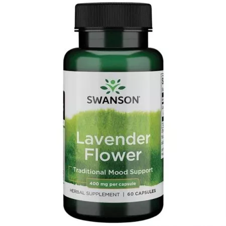 Swanson Lavender flower Lawenda 400mg 60 kaps