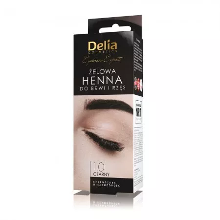 Delia Eyebrow Expert żelowa henna do brwi i rzęs 1.0 Czerń 15ml