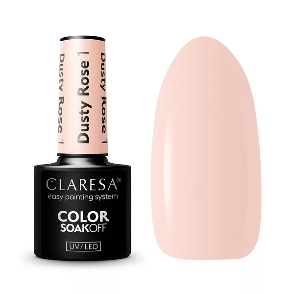 Claresa, Lakier hybrydowy, DUSTY ROSE 1, 5g