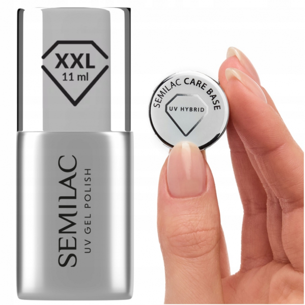Semilac UV Gel Base Care, baza żelowa hybrydowa do paznokci, 11ml