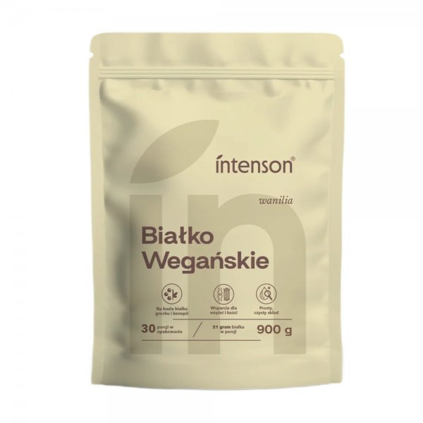 Intenson Białko Wegańskie suplement diety Wanilia 900g