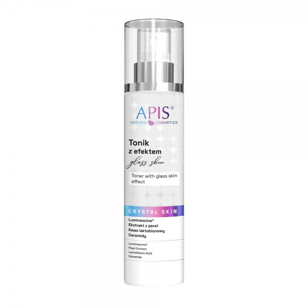 Apis Crystal Skin, tonik rozświetlający z efektem glass skin, 150ml
