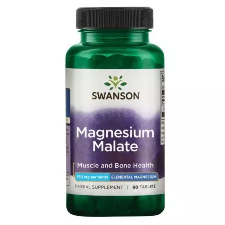 Swanson Jabłczan magnezu 60 tabletek