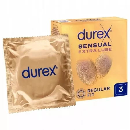 Durex Sensual Extra Lube prezerwatywy z dodatkowym lubrykantem 3szt